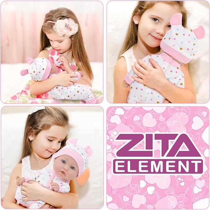 Muñeca suave ZITA ELEMENT 12 pulg con accesorios 13 pz miniatura 8