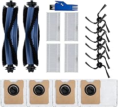 Robot Vacuum Auto-Empty C10 High Performance Consumable Roller Brush Filter Replacement Garbage Collecting Dock Vacuum Cleaner Paper Bag Kit (16 Replacements)