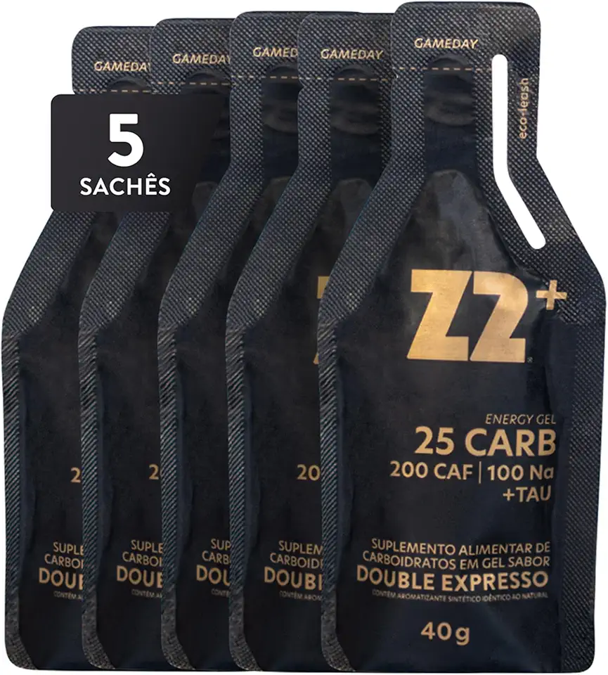 Z2 Energy Gel Sabor Peppermint - Suplemento Alimentar em Gel Líquido para Atletas de Alto Rendimento - 25g de Carboidratos e 100mg de Sódio - Linha Everyday - Box 05 Sachês 40g Cada