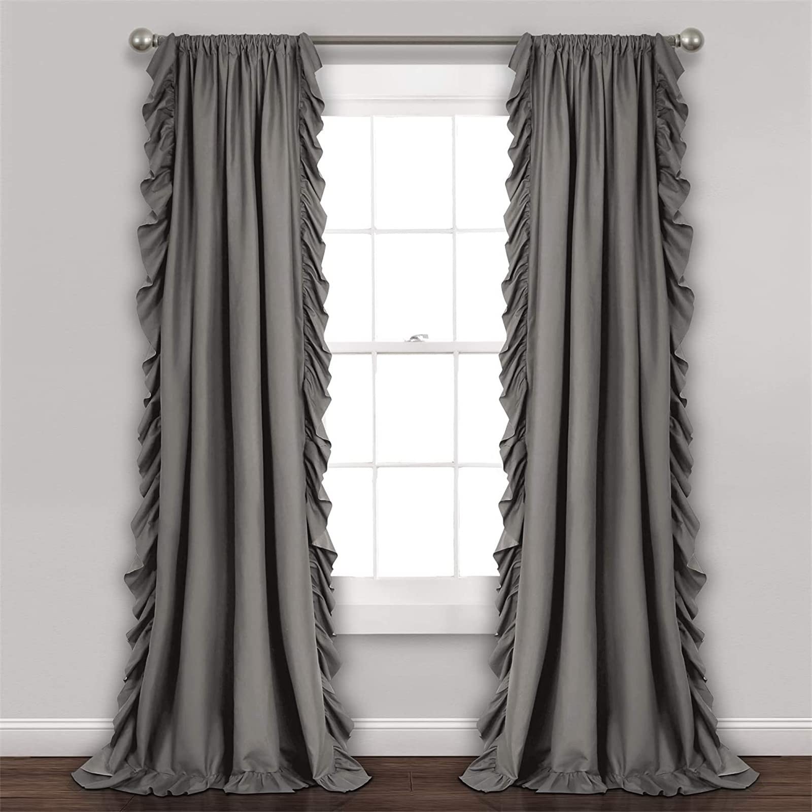 QYHSS Curtain - Ruffle Curtains,Romantic French Blackout Blinds For Living Room And Home,2 Pieces