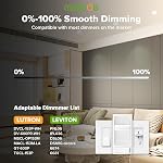 MAILCOS paquet de 6 4 1 cm 5CCT Ultra-mince LED Lumière de plafond encastrée avec boîte de jonction, 2700K-5000K Sélectionnable, 810LM Haute Luminosité, Éclairage de Wafer sans canif, 9W 120V, ETL