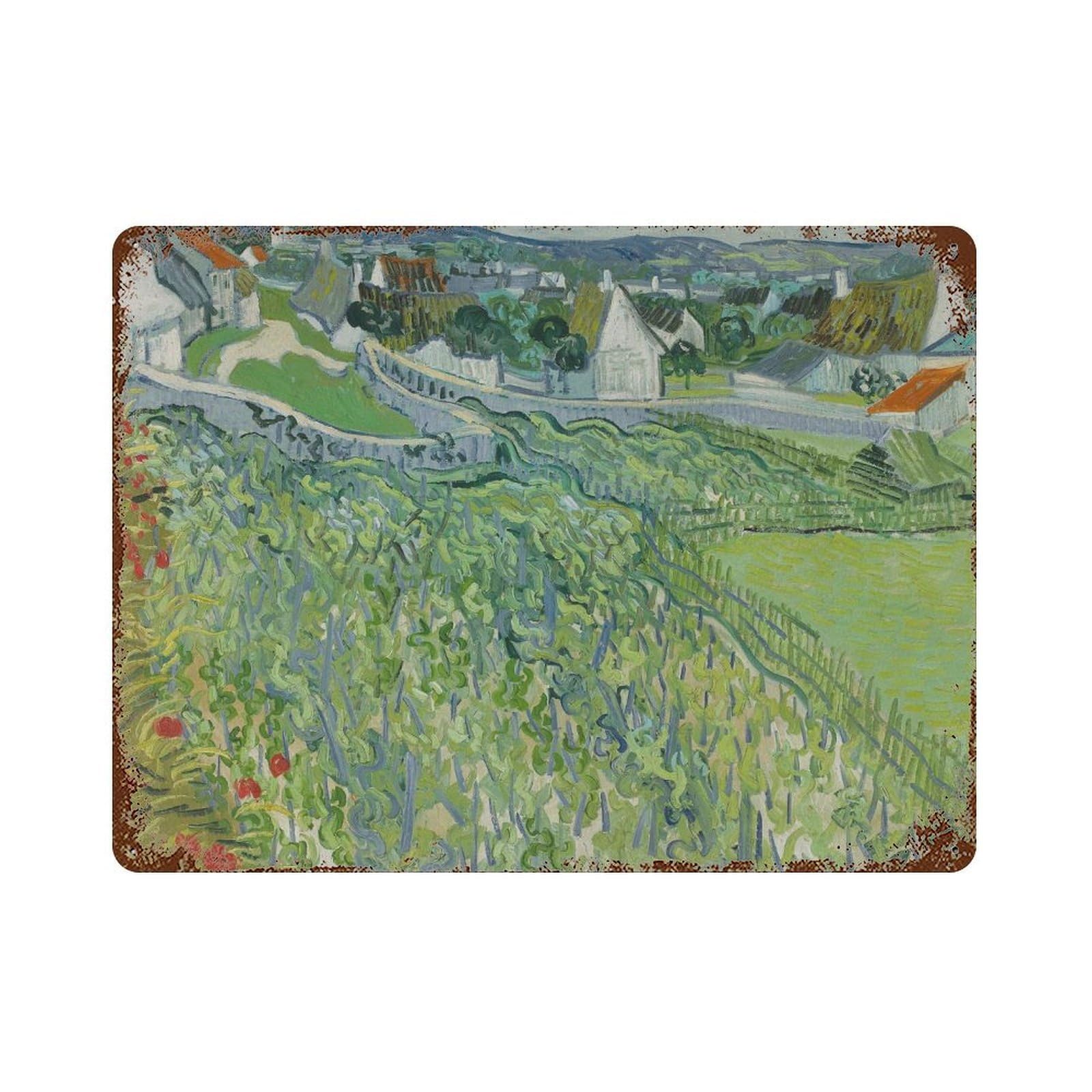 xiaoxiaoshen French Country, Vintage Farmhouse Painting Wall Decor Art Metal Tin Poster Modern Home Decor Art Home Bar Shop Decorations Vintage Sign 30x40cm