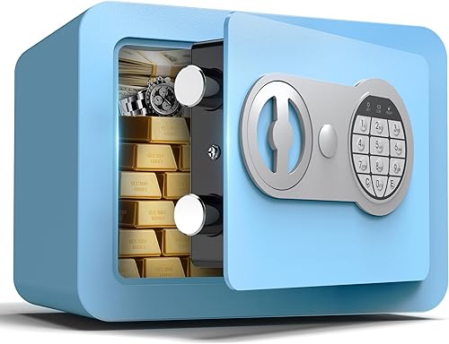 Miniatura 12 de Pequeñas cajas fuertes para el hogar, caja fuerte pequeña con ranura para monedas, cajas fuertes personales para dinero en efectivo y documentos,