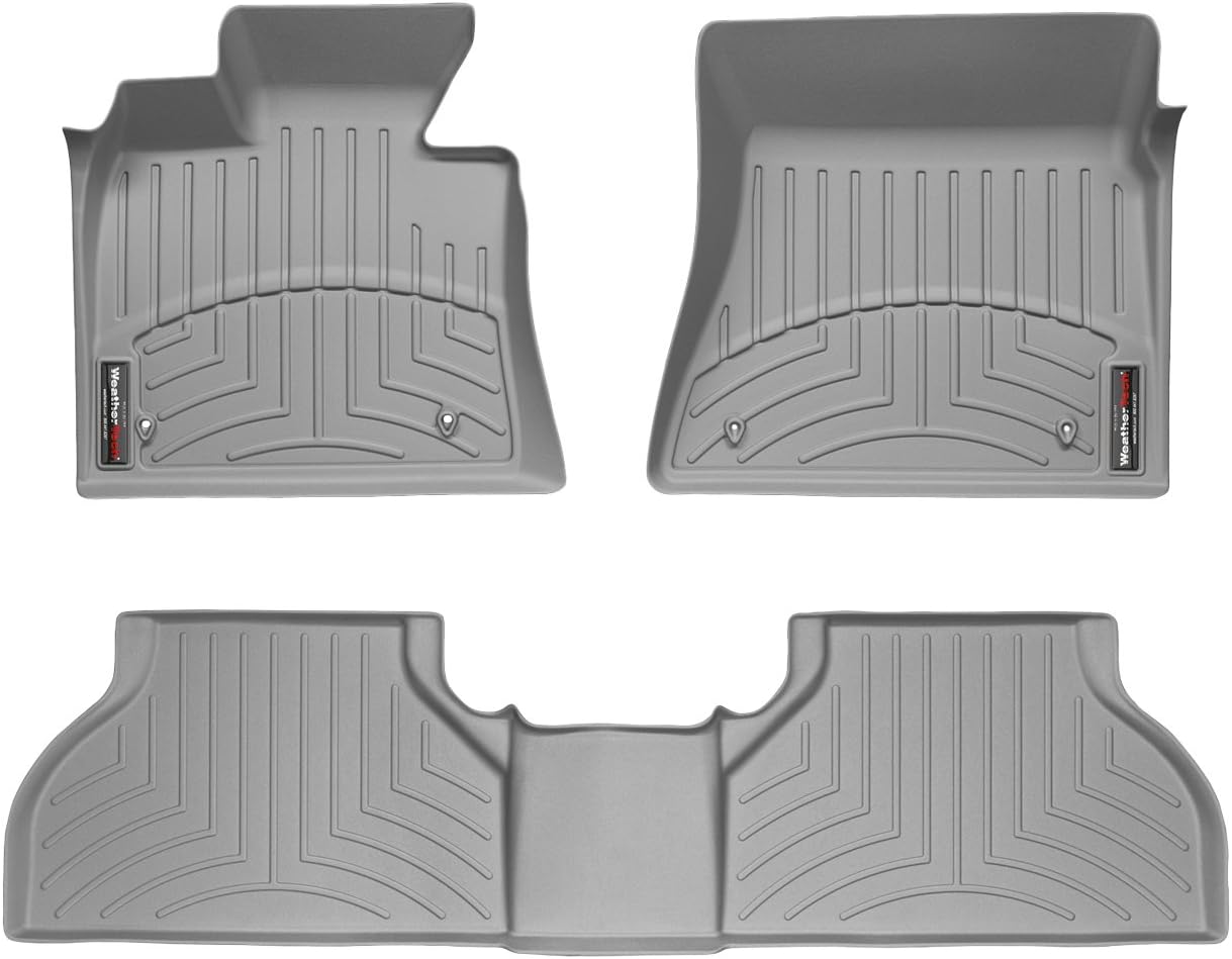 WeatherTech Custom Fit FloorLiners for BMW X5 35d, X5 4.8i, X5 3.0si - 1st & 2nd Row (44095-1-2), Black