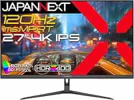 JN-IPS27G120U-HSPC6 27インチ 4K 120Hz 1m JAPANNEXT 27インチ IPSパネル搭載 120Hz/1ms(MPRT)対応 4K