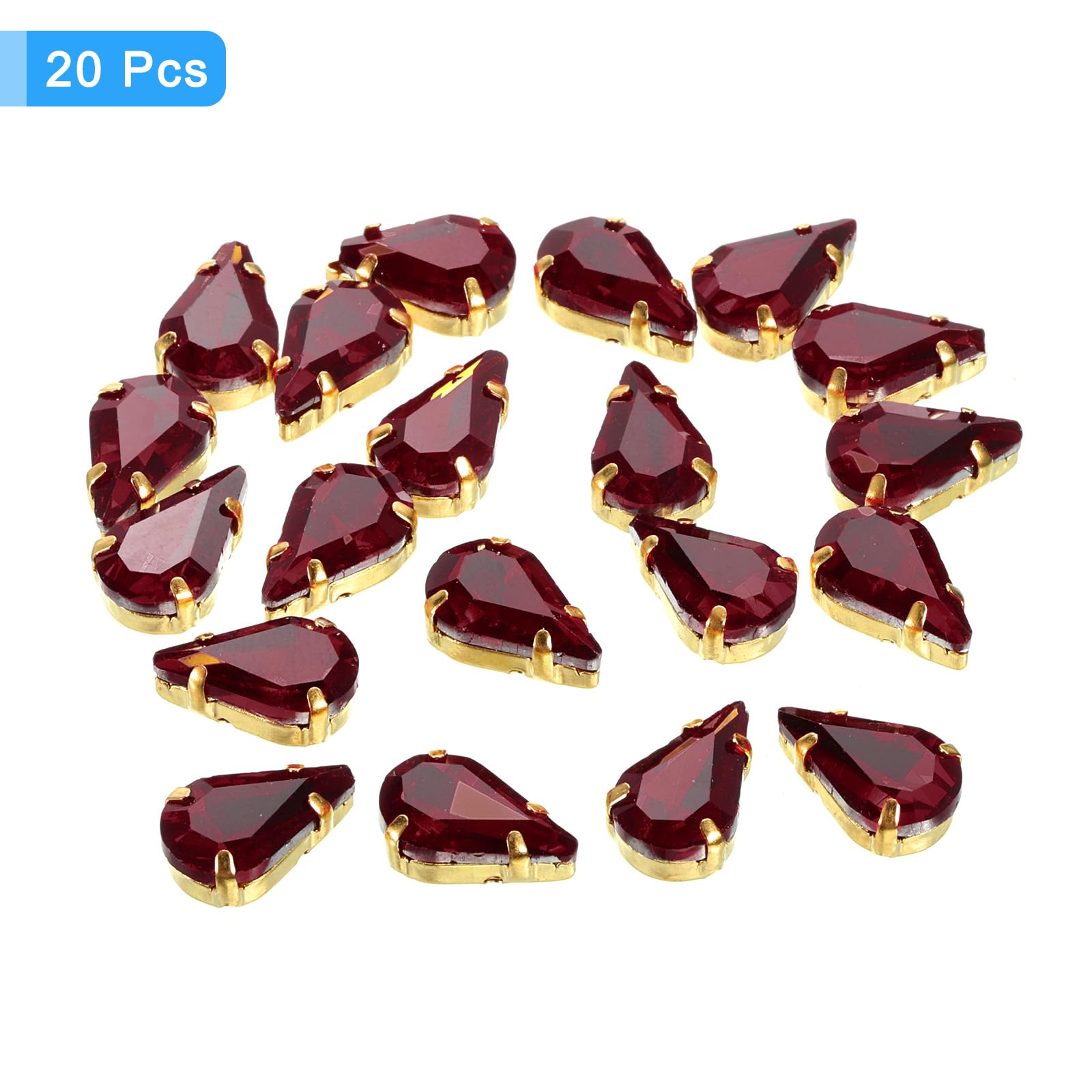 Acquista 20 Strass In Vetro Con Gocce D'acqua Per Applicazioni Fai Da Te Da Cucire Su Accessori Di Abbigliamento 10*14 Mm In Italia A Partire Da 1.4 - Foto 11