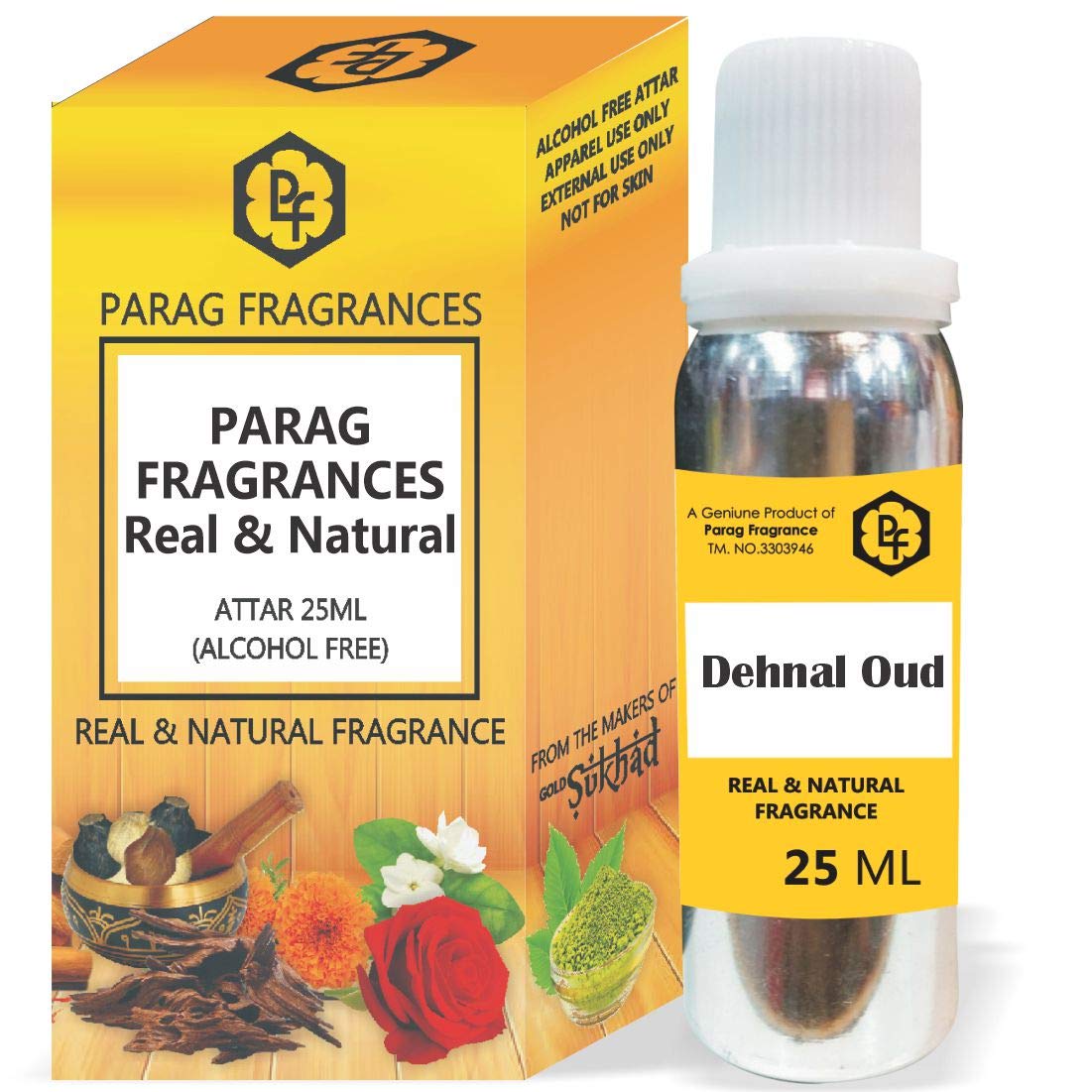 Parag Fragrances 25ml Dehnal Oud Attar With Fancy Empty Bottle (Alcohol Free, Long Lasting, Natural Attar) Also Available in 50/100/200/500 pack-image-47