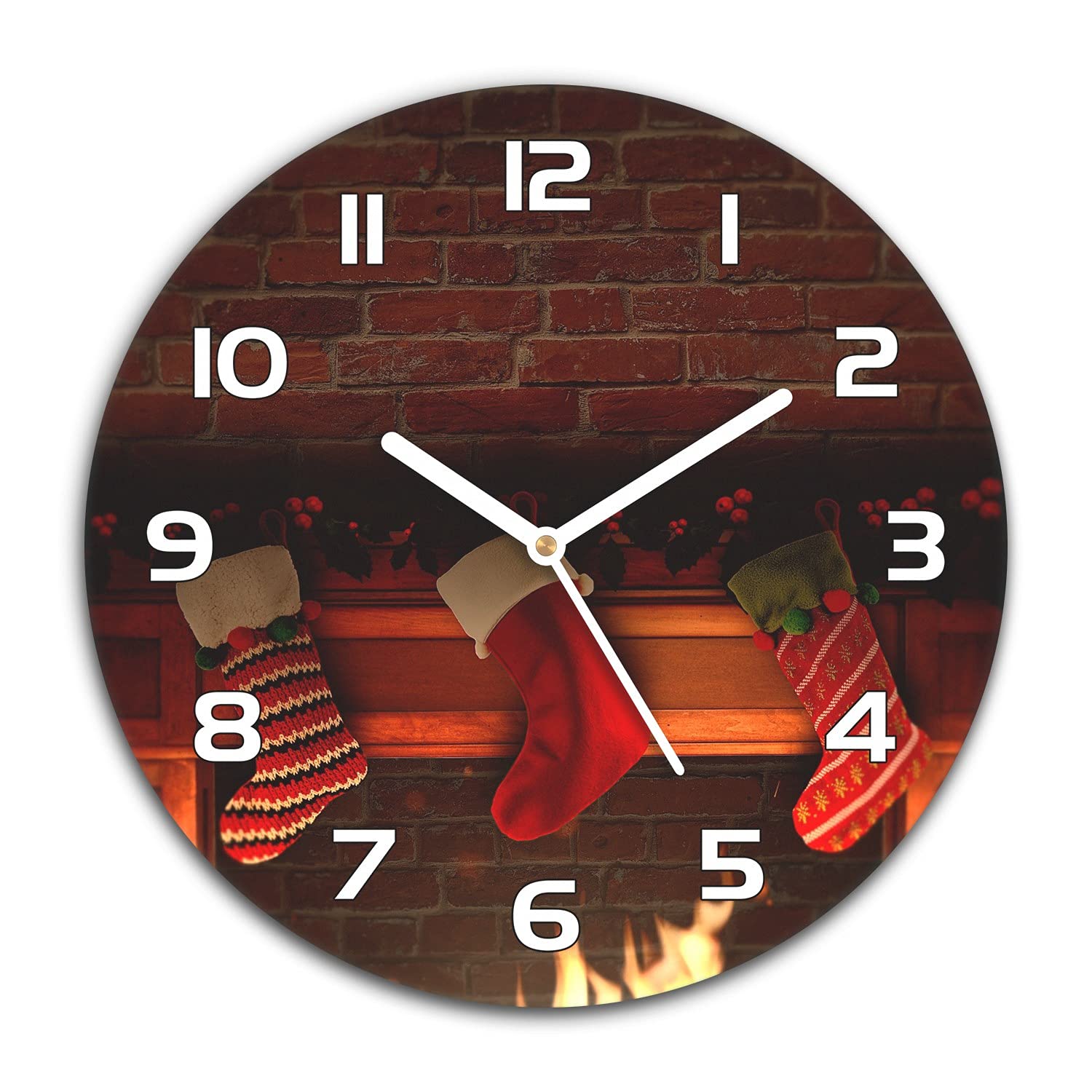 Horloge de Noël Coloray 30 cm pour Salon Moderne au Coin de la Cheminée
