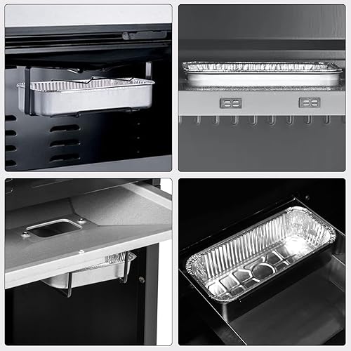 Miniatura 2 de Uniflasy Paquete de 60 forros de bandejas de goteo 6417 para Weber Genesis II 400600 Summit 400600 Summit y SmokeFire EX4EX6EPX6, para plancha Weber