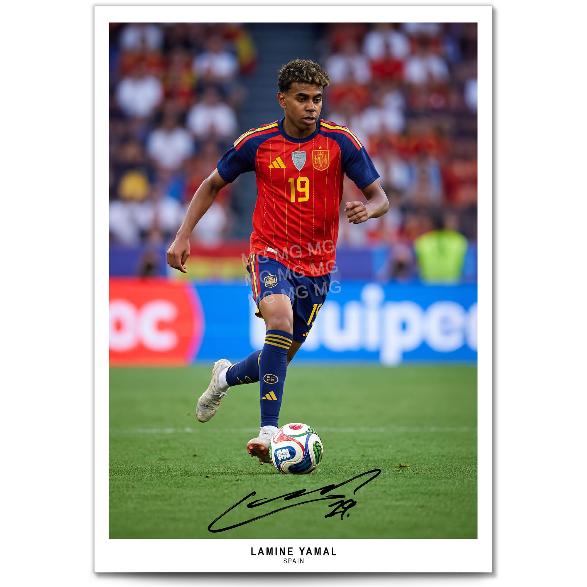 Lamine Yamal 2026 signed photo Spain poster print autograph framed display memorabilia gift Barcelona Espana (A3 Poster Only)