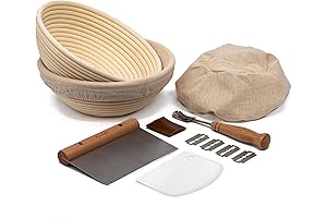 Premium Wood Pulp Banneton Proofing Basket Set