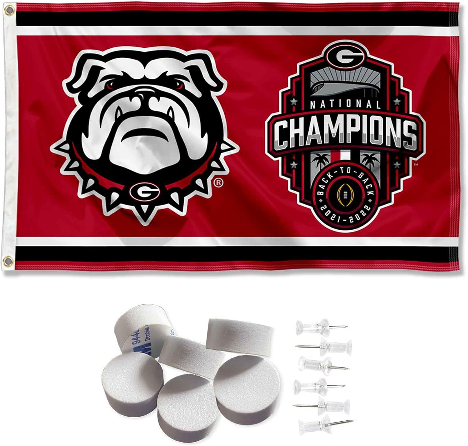 Georgia Bulldogs 2022 Football National Champions Banner and Tapestry Wall Tack Pads