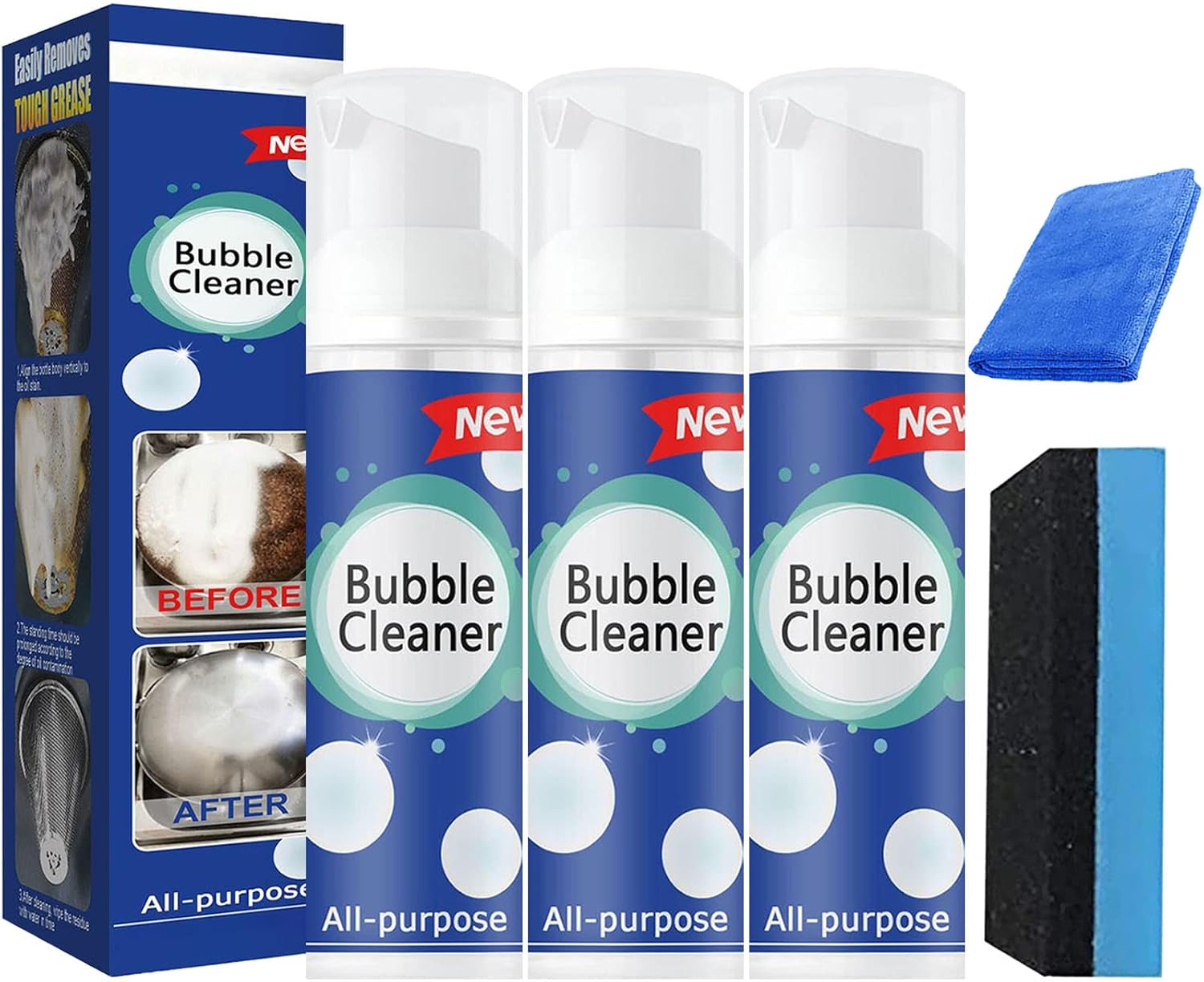 MOF CHEF Cleaner Powder, Bubble Cleaner Foam, AllPurpose Bubble