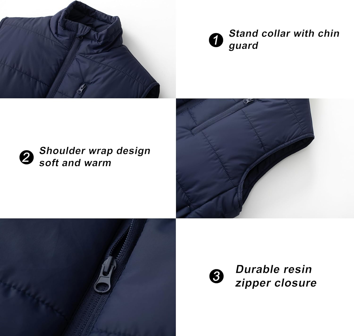 VtuAOL Men's Puffer Vest Outdoor Padded Vest Softshell Outerwear Vest for Travel Hiking - Image 2