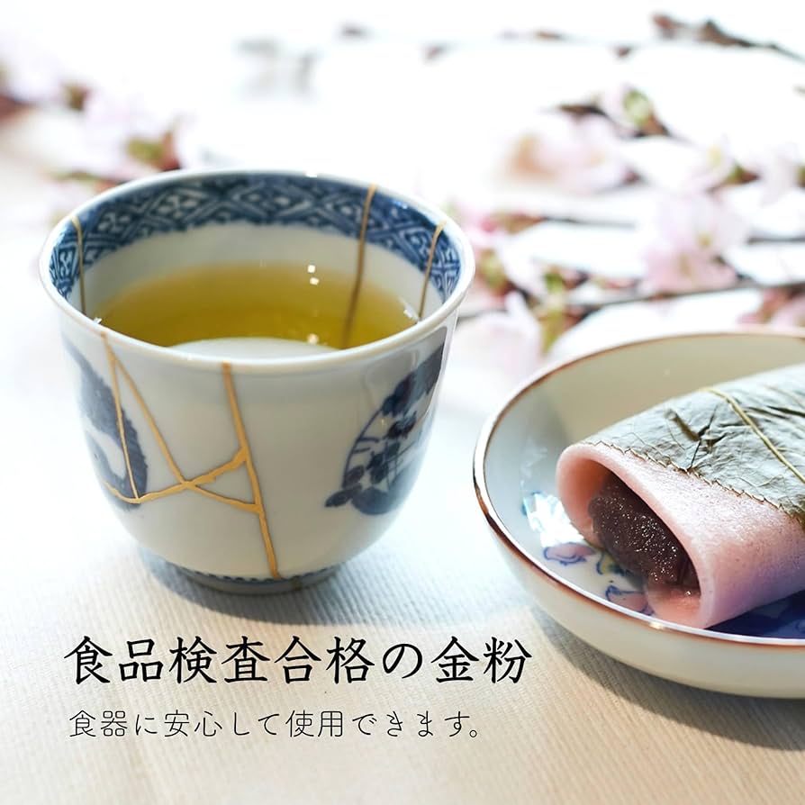 Amazon.co.jp: つぐつぐ 金粉 0.3g & 真綿 セット 金継ぎ 蒔絵