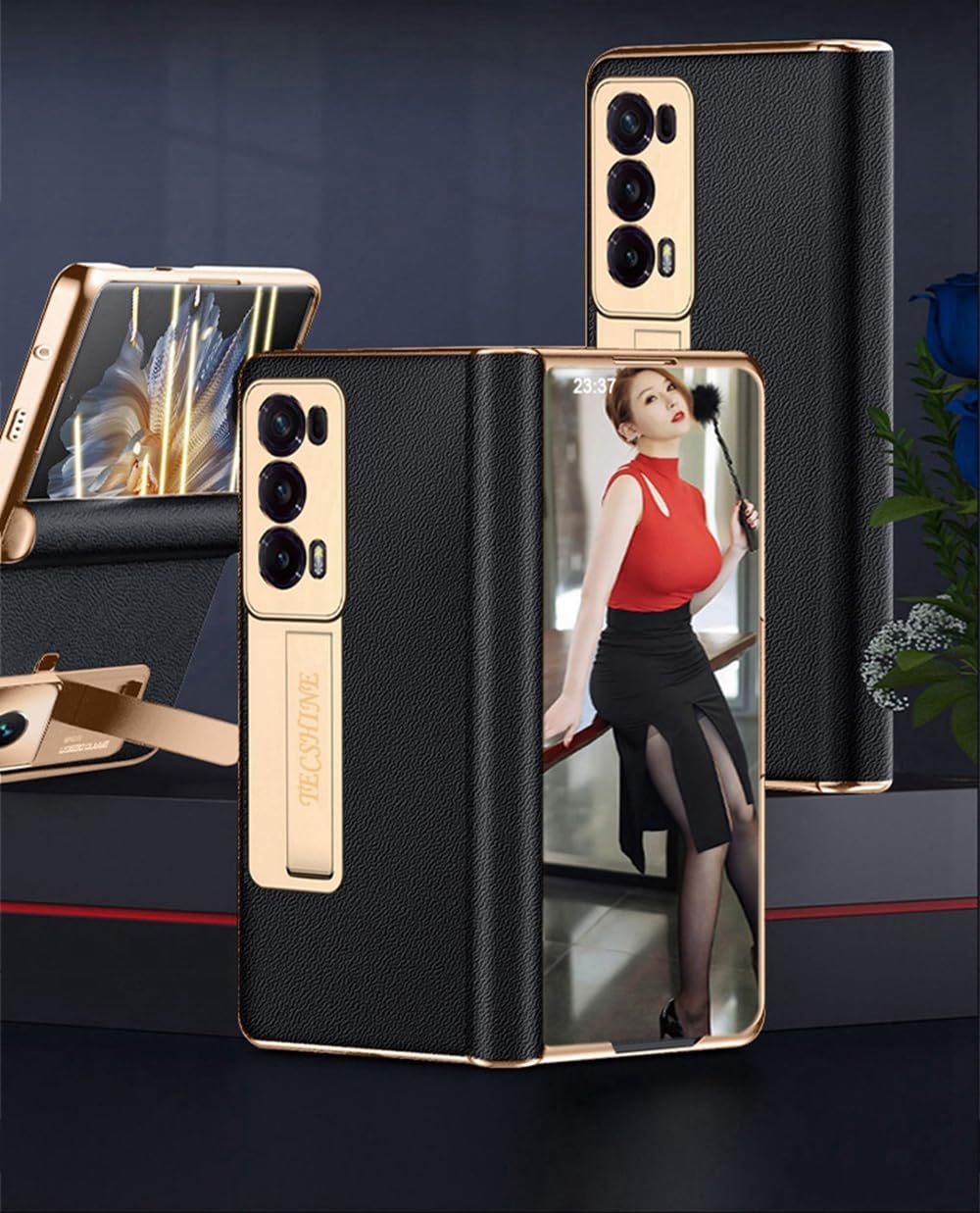 Funda para Honor Magic V2 para Honor Magic V 2 Carcasa de Telefono con Pantalla Plegable. Estuche de Teléfono Móvil de Cuero