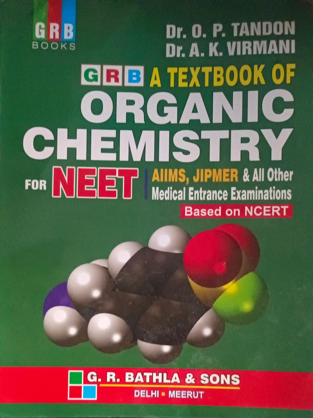 Buy GRB Organic Chemistry For NEET By OP Tandon (Second Hand & Used ...