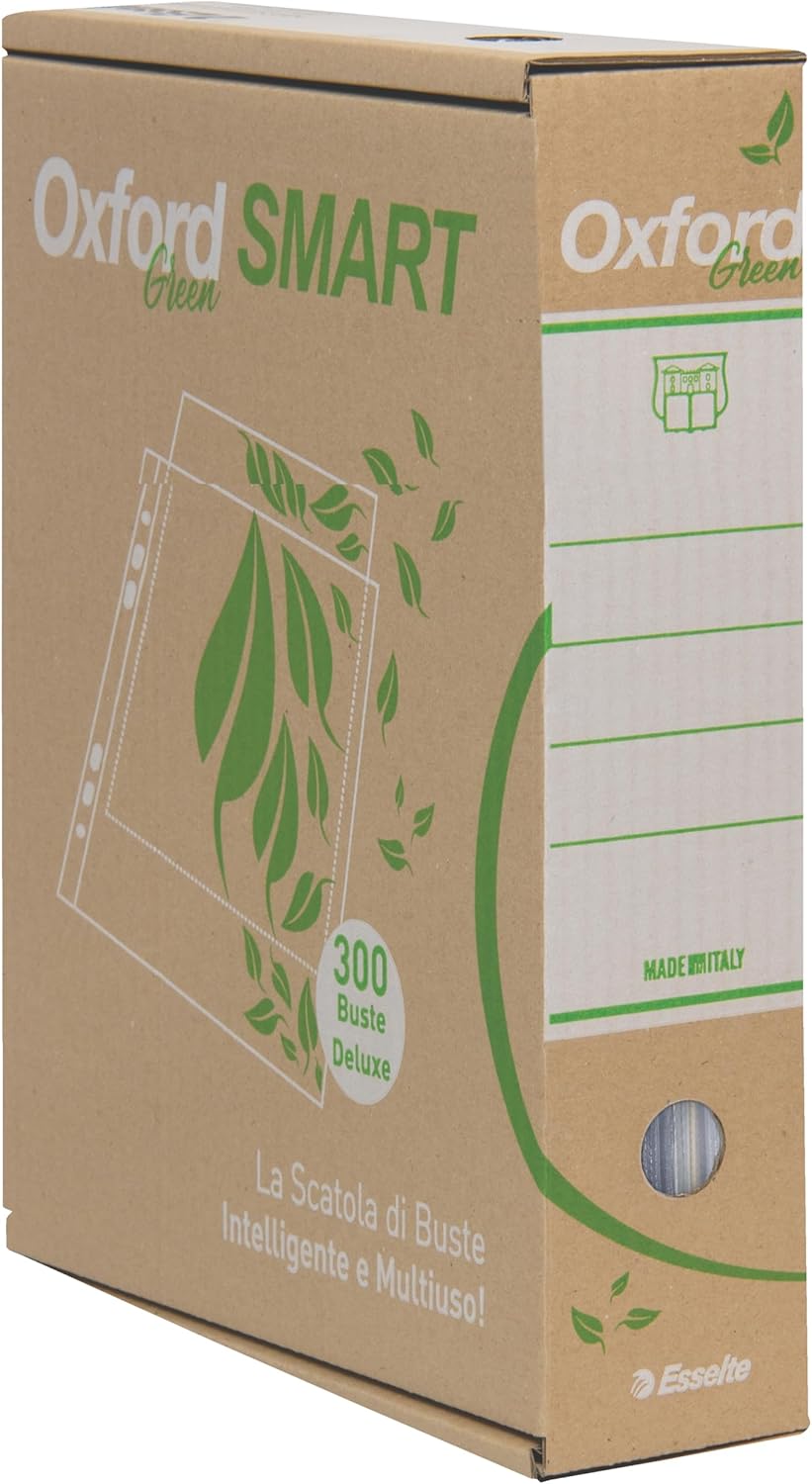 Esselte Oxford Smart 397850504 6 Packs of 50 Deluxe Punched Envelopes 22 x 30 cm Non-Reflective with Multi-Purpose Box for Home and Office