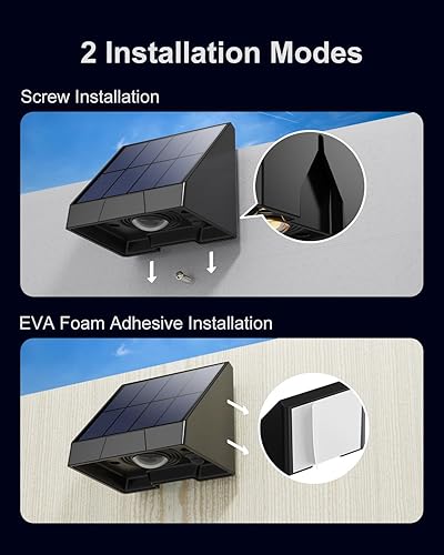 Miniatura 6 de Paquete de 12 luces solares que cambian de color para valla, decoración al aire libre, LED, impermeable, para escaleras, terrazas, pasamanos, patio,