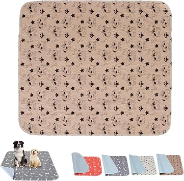 Puppy Pad, Reusable Pet Pee Pad, Washable, Fast Absorbent, Leak and Odor Proof, Easy to Clean #B,L