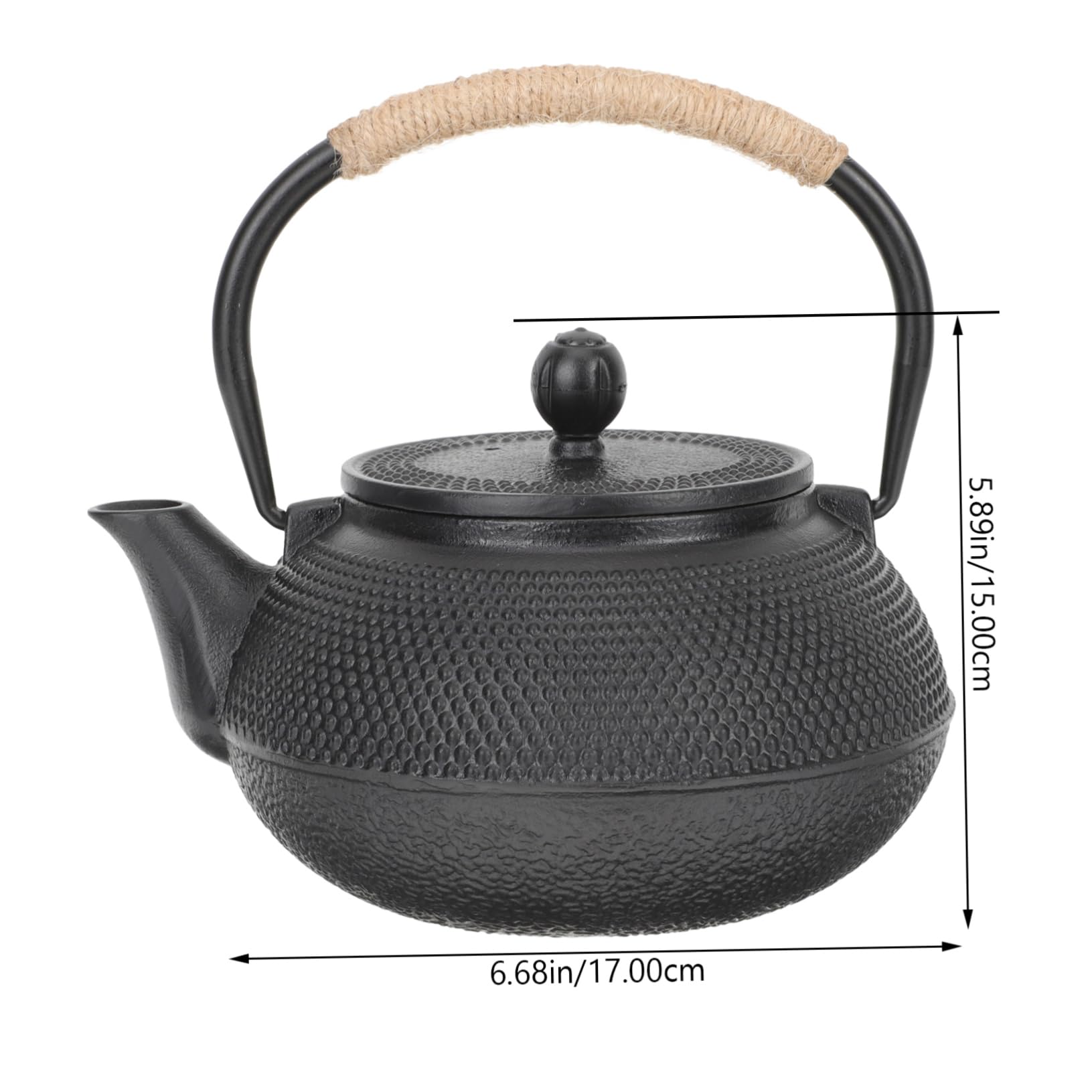 PRETYZOOM Tetera De Hierro Fundido Para Hogar y Oficina Diseño Vintage Japonés Para Conservar Calor Fácil De Limpiar y Usar