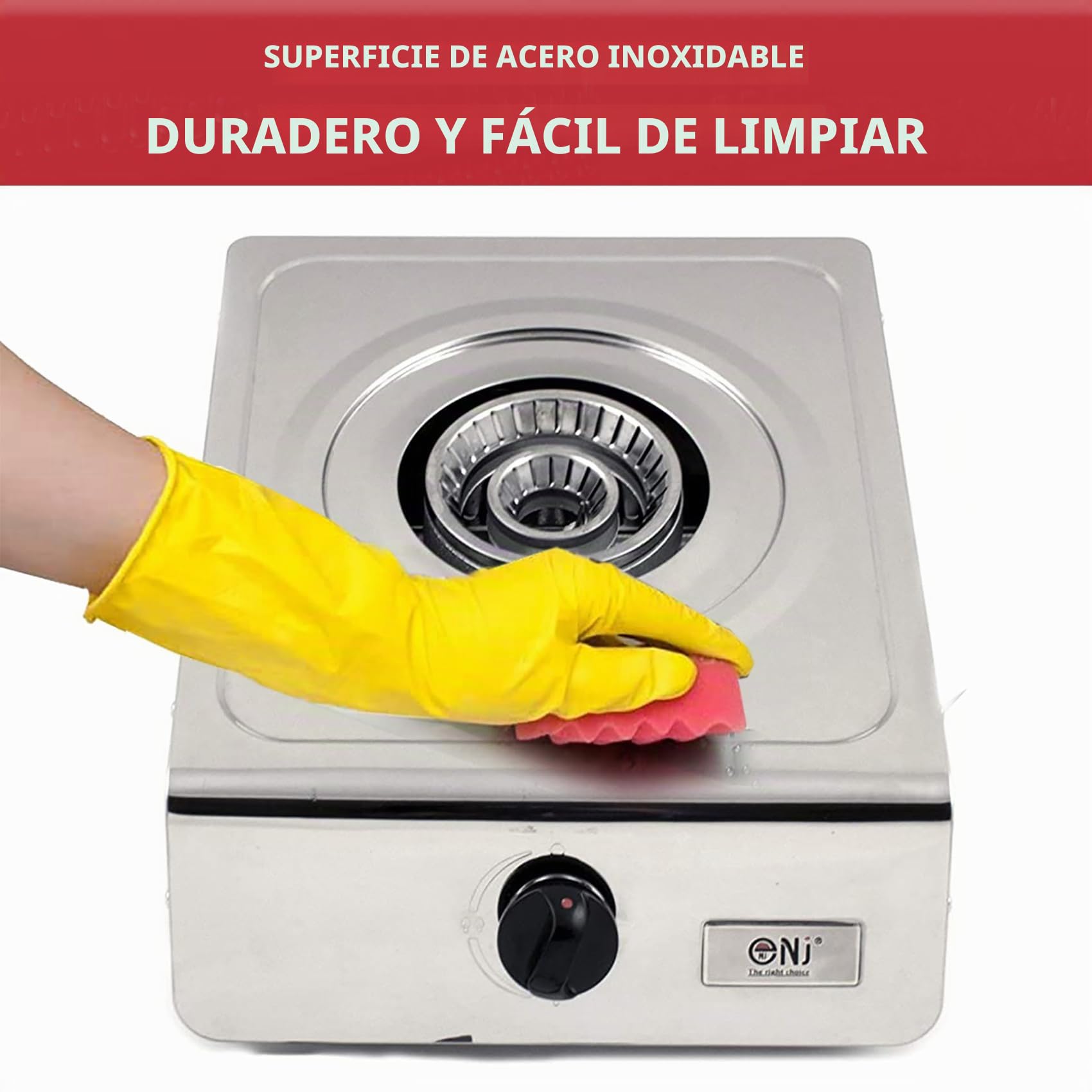 NJ-100SD - Estufa de gas portátil de acero inoxidable para catering, 4 kW para interiores