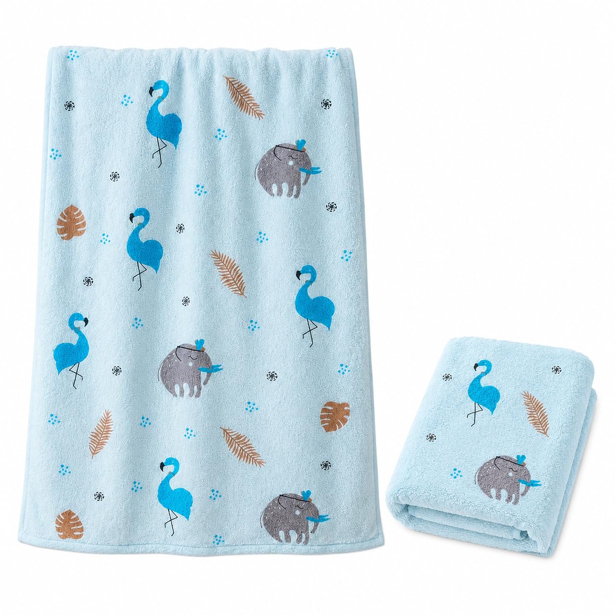 Mee Mee Micro Fiber Baby Bath Towel for New Born | Wash Cloth, Quick Absorbent, Extra Soft Cotton Towels for Kids/Toddlers/Infants/Babies, Pack of 1(Blue) 70X110 CM-picture-33
