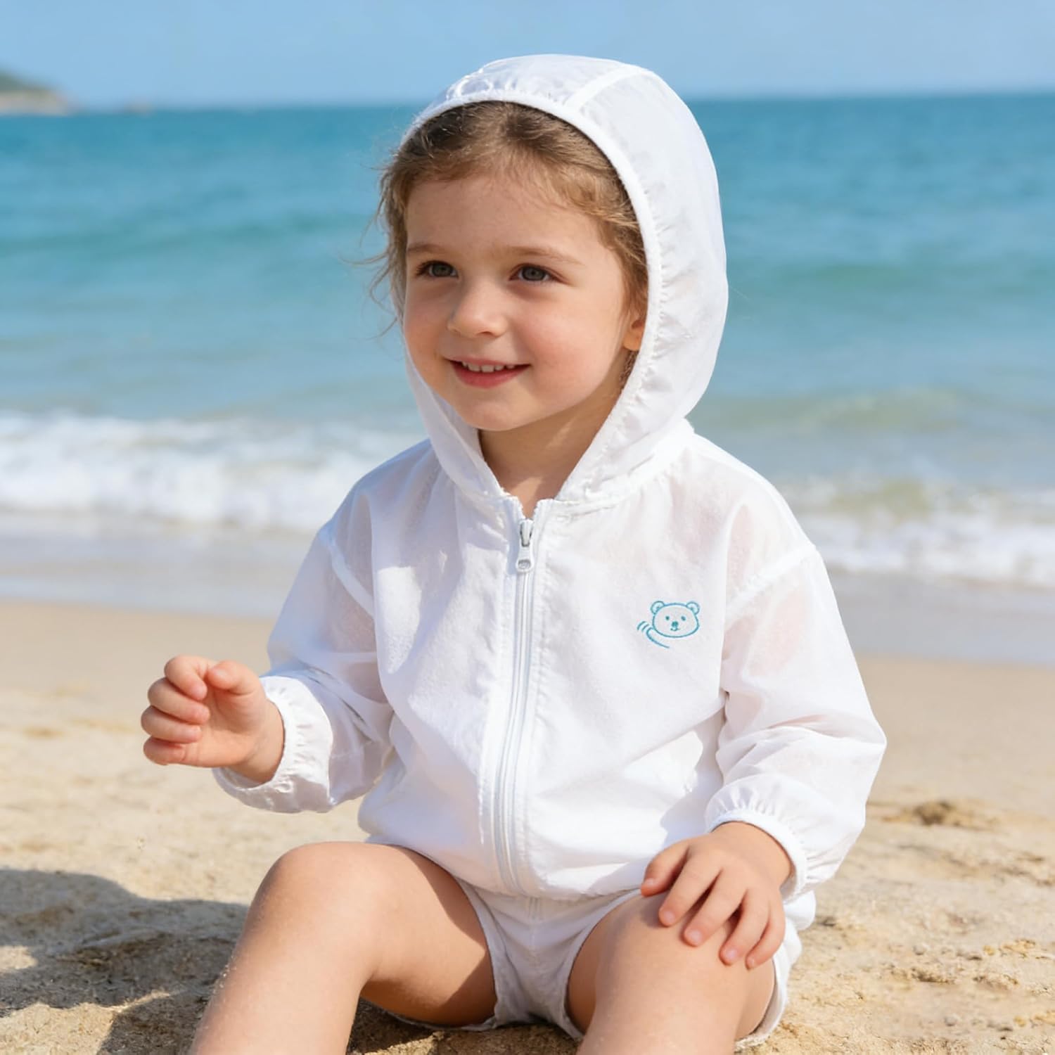 Baby Lightweight Sun-UV-Protection Hoodie Toddler Summer Sunscreen Jacket Breathable Beach Coat Boys Girls 6m-4Y