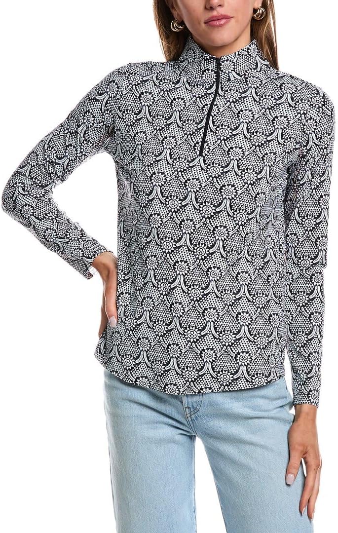 IBKUL Women's Leslie Geometric Golf Pullover