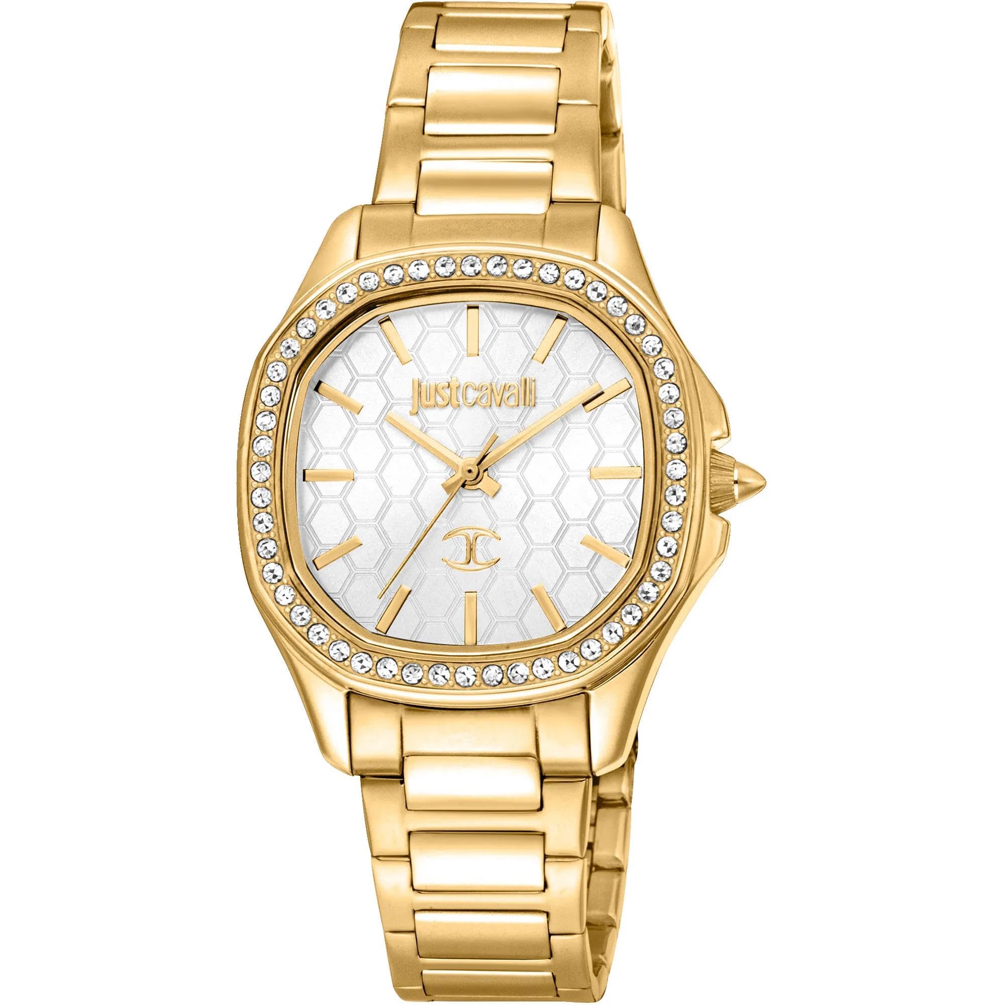 Just Cavalli JC1L316M0055 Dames Roestvrijstalen Horloge - Nu 51% korting