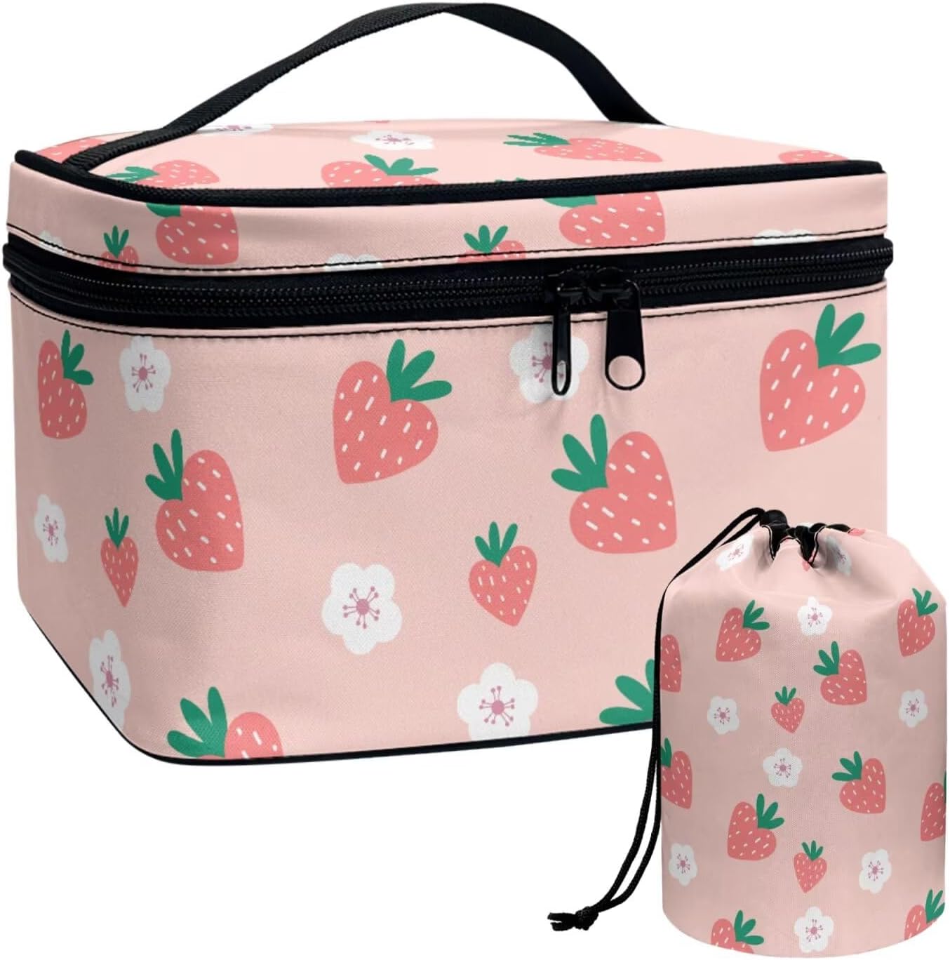 2 Pcs Portable Cosmetic Bag for Women and Grils Cute Cosmetic Pouch for Purse Practical toiletry Makeup Organizer for Travel Household Popular Storage Bag Perfect Birthday Travel Gifts