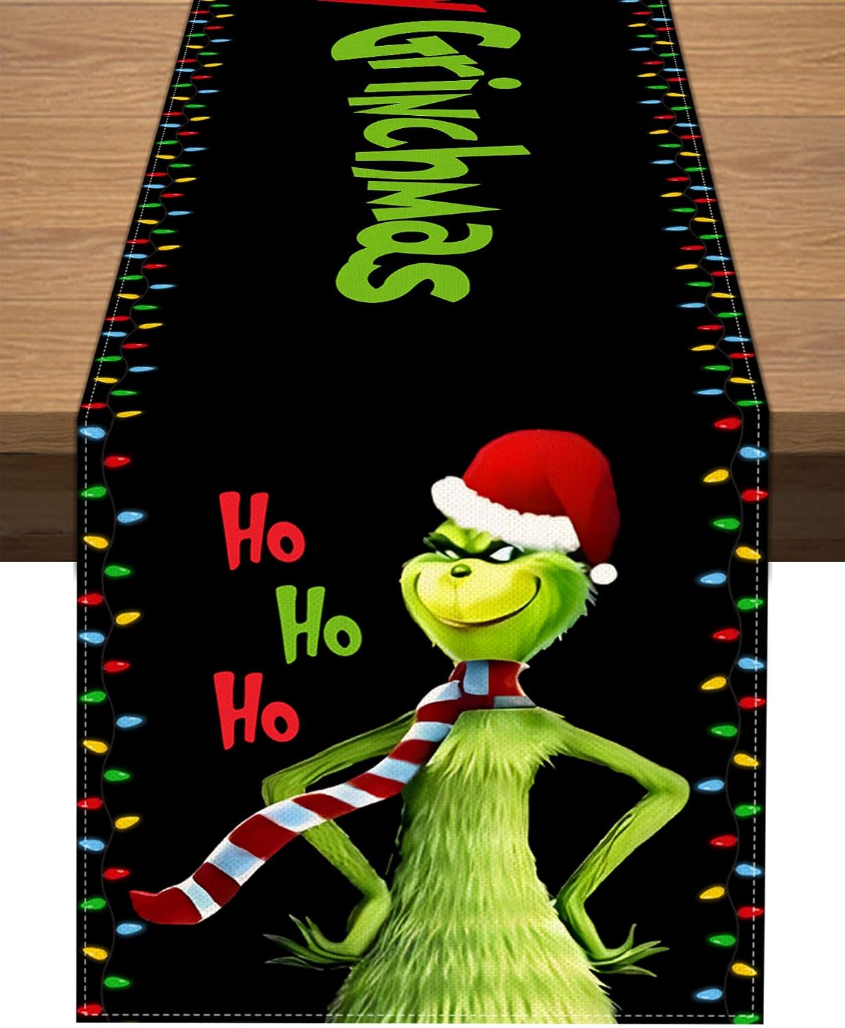 Vohado Merry Grinchmas Türabdeckung - Welcome To Whoville - Weihnachtsdekoration Für Innen & Außen (90x180 Cm)