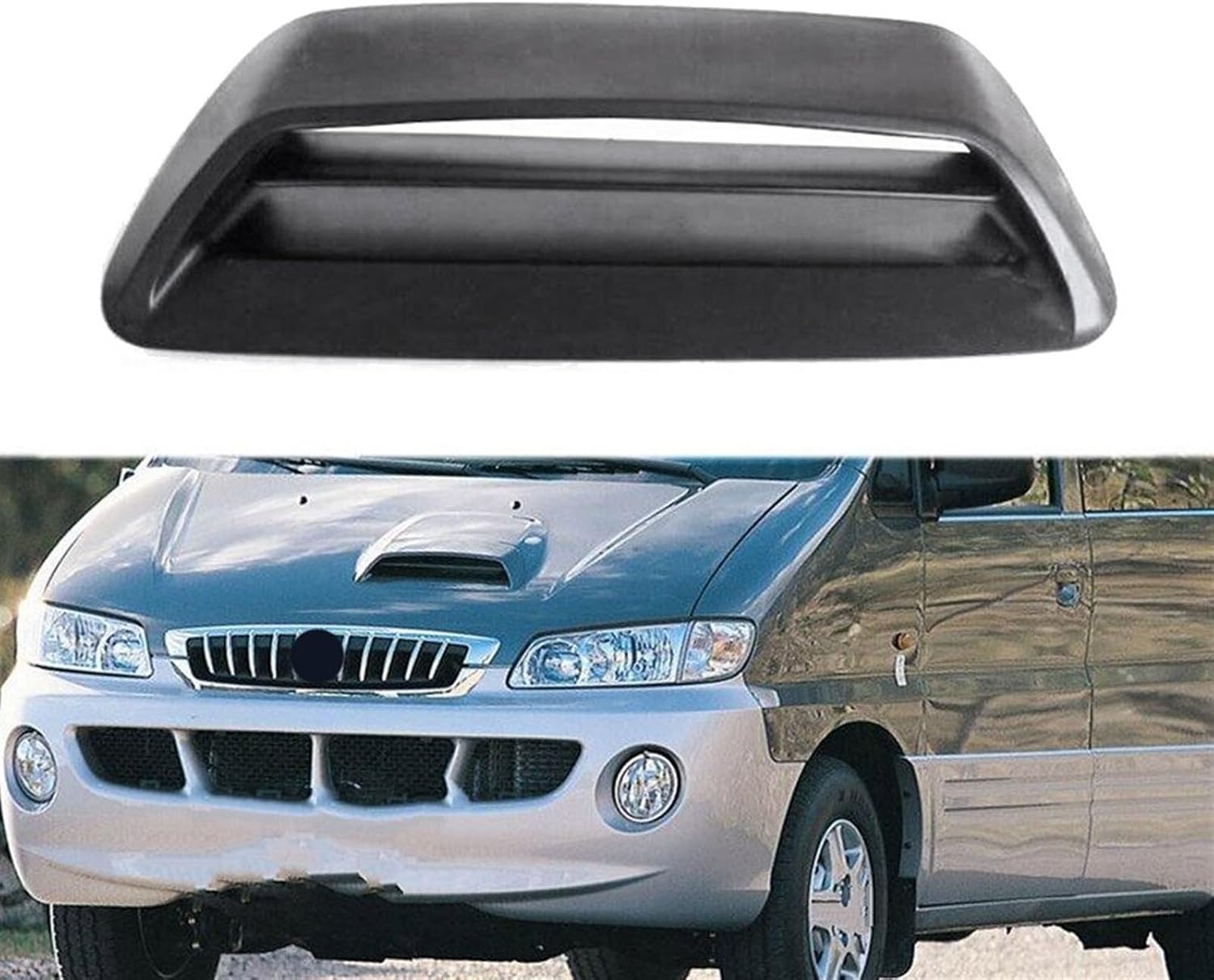 Scoop Compatible with Hyundai for H1 for Starex SVX 1997-2004 2005 2006 2007 Car Vent Bonnet Cap Car Front Hood Scoop Cover Trim