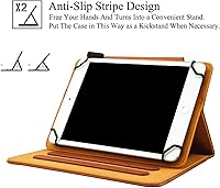 Vista 5 de Funda universal para todas las tabletas de 7.0 pulgadas, soporte de visión multiángulo de piel sintética con ranuras para tarjetas para Samsung