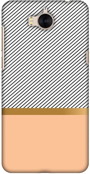 AMZER Slim Fit Handcrafted Designer Printed Snap On Hard Shell Case Back Cover with Screen Cleaning Kit Skin for Huawei Y5 2017 - Stripe Away HD Color, Ultra Light Back Case