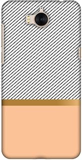 AMZER Slim Fit Handcrafted Designer Printed Snap On Hard Shell Case Back Cover with Screen Cleaning Kit Skin for Huawei Y5 2017 - Stripe Away HD Color, Ultra Light Back Case