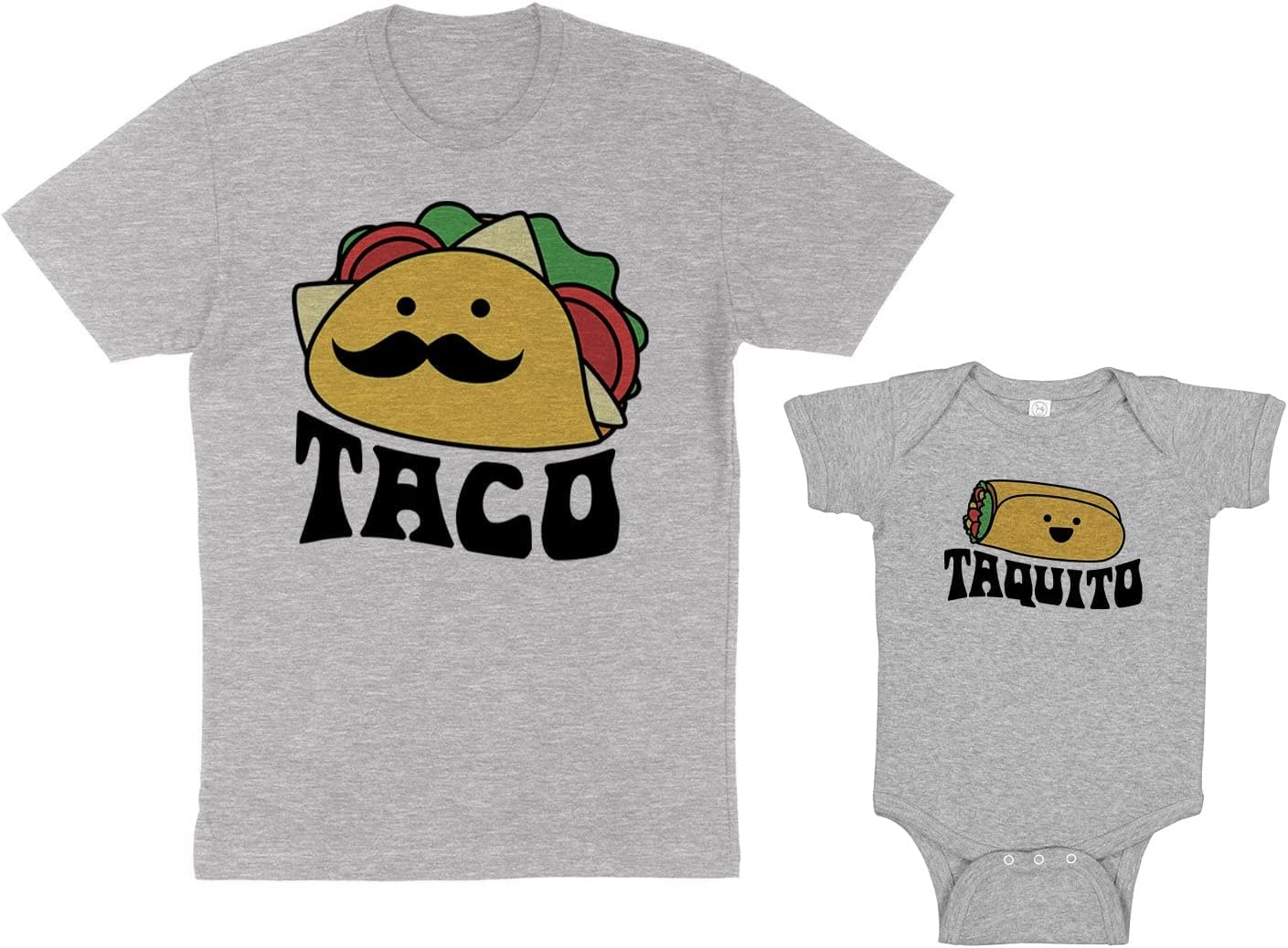 Taco and Taquito Daddy and Me Matching Shirt with Baby
