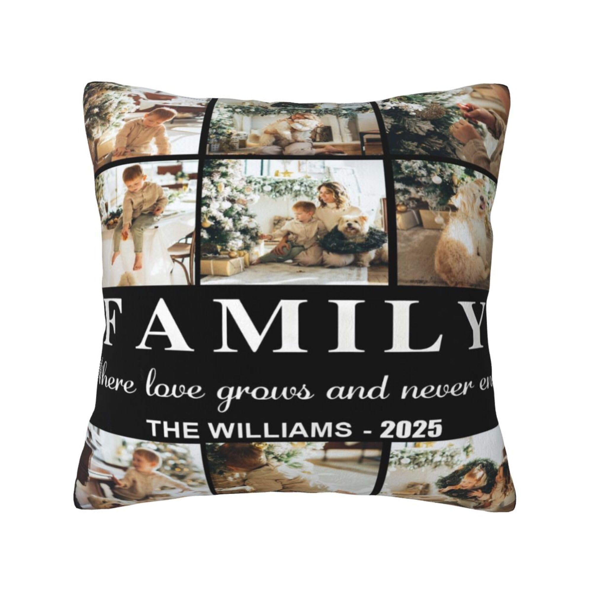 NGGBBDYGB Personalized Pillow With Photo Custom Name Pillow Pet 18x18 Custom Throw Pillow Cover