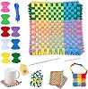 Kqiang Weaving Loom Kit for Adults: Potholder Loom Kit DIY Arts and Crafts for Adults, Easy Rainbow Loom Knitting for Beginners,Gift Ideas for Girls