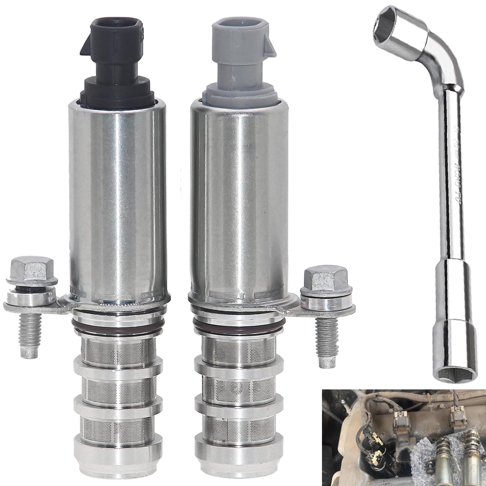 VVT Intake & Exhaust Camshaft Position Actuator 2PCS Compatible with Chevrolet, GMC, Buick, Pontiac, Saturn 2.0L 2.2L 2.4L, Replace 12655420 12655421