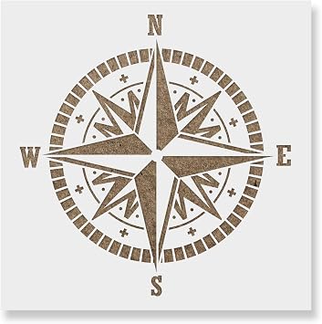Stencil Revolution Compass Stencil - Compass Rose, Ocean, Large