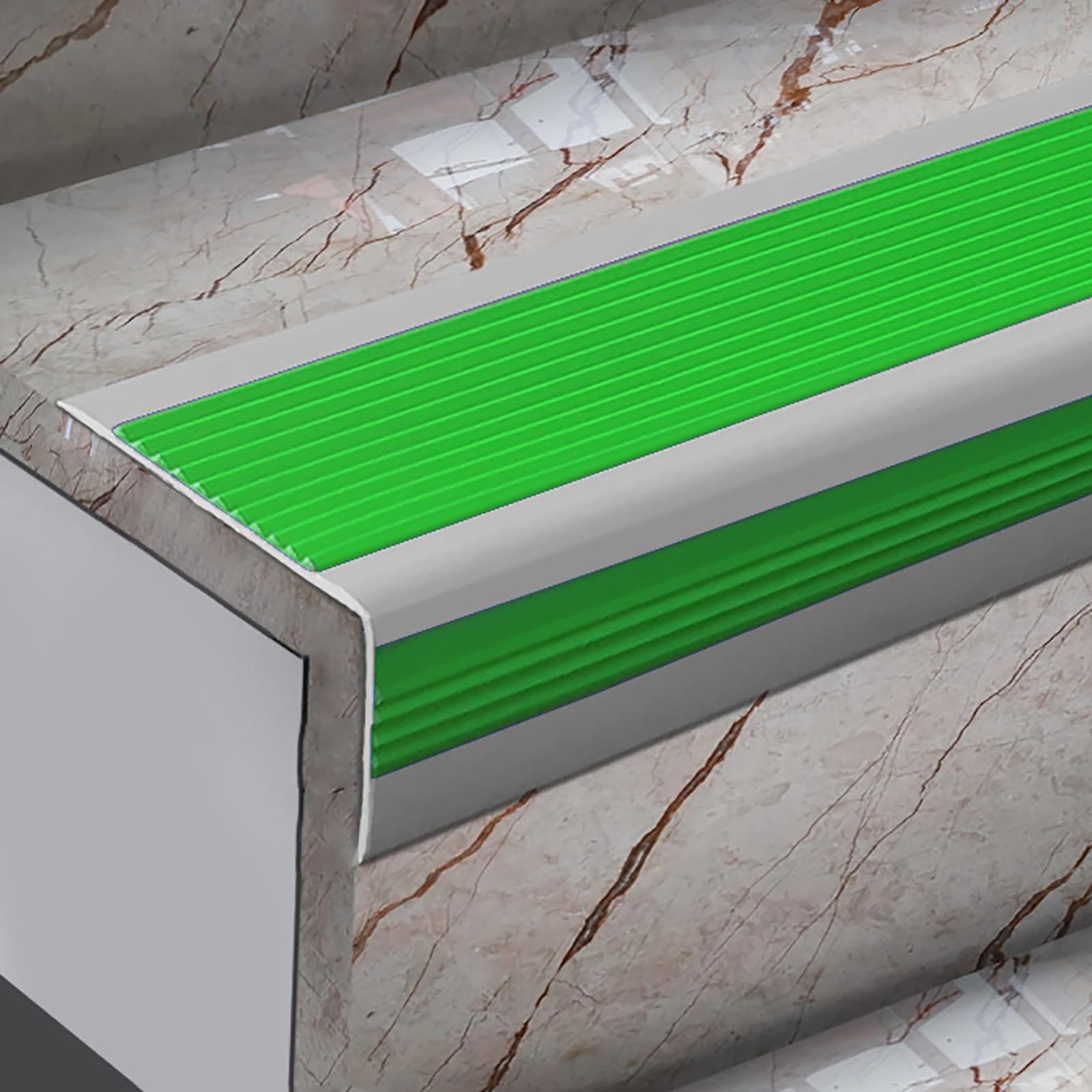 Protectores de borde de peldaños de escalera de PVC antidesgaste para prevenir resbalones