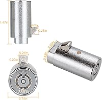 Vista 3 de Paquete de 2 cerraduras y llaves expendedoras de alta seguridad (con llave diferente), candado de soda para coque, pepsi, aperitivos, máquinas