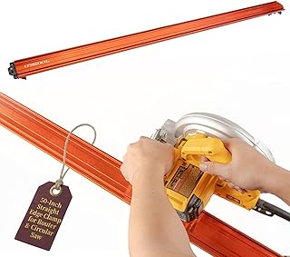 O'SKOOL 50-Inch Straight Edge Clamp Guide for Circular Saw, Router, and Jigsaw – Aluminum Cutting Rail with Strong Clamping for Dadoes, Grooves, and Panel Cuts, PGS005