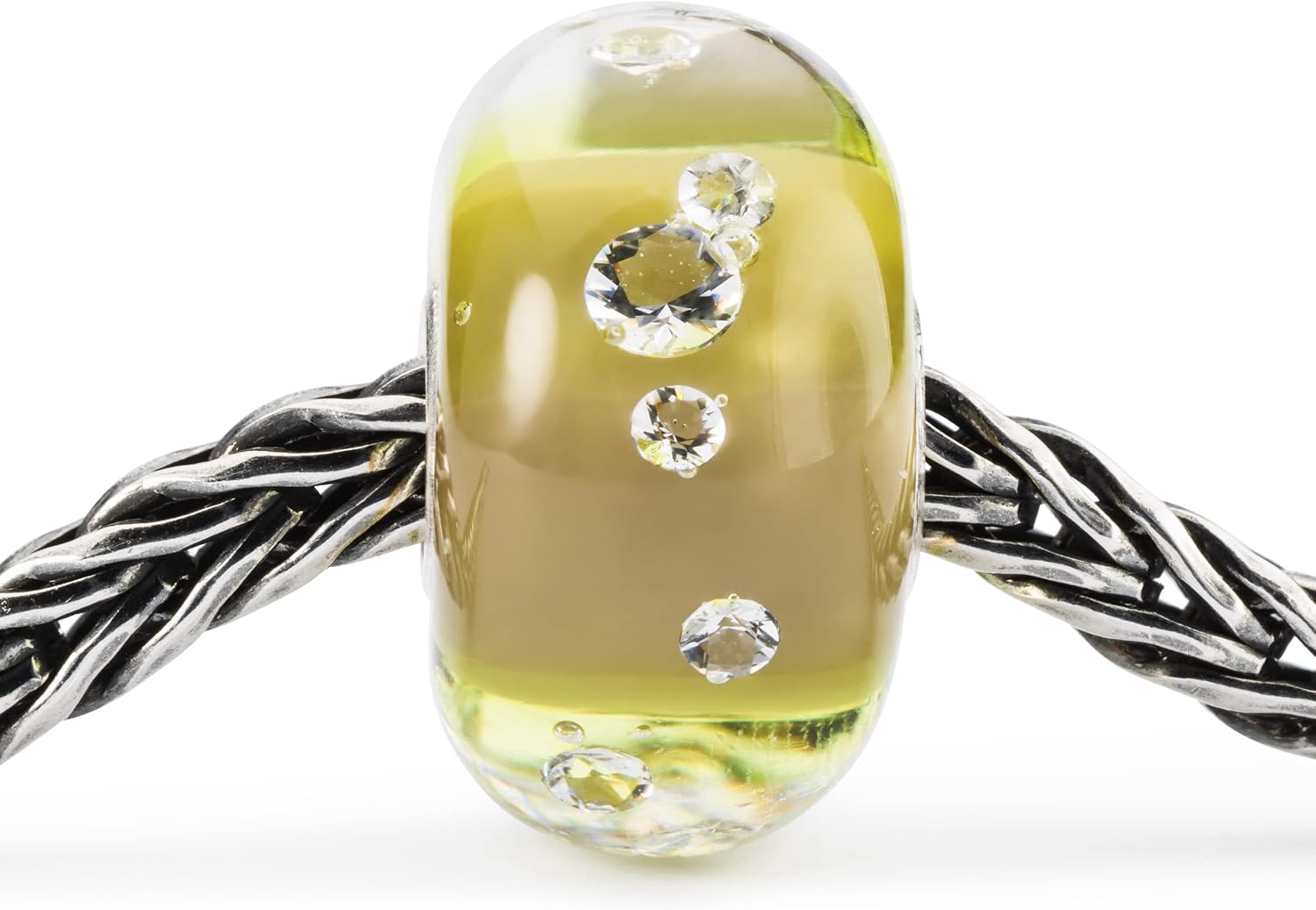 TROLLBEADS Twinkle Hope Bead – Sparkling Symbol of Optimism | Authentic Brand Charm | Glass with Cubic Zirconia | Twinkle Collection | Design by Lise Aagaard