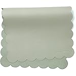 Ava + Oliver Vegan Leather Baby Changing Mat (16 X 30 in) - Multipurpose Wipeable and Portable Diaper Changing Mat - Foldable for Travel (Sage Scallop)