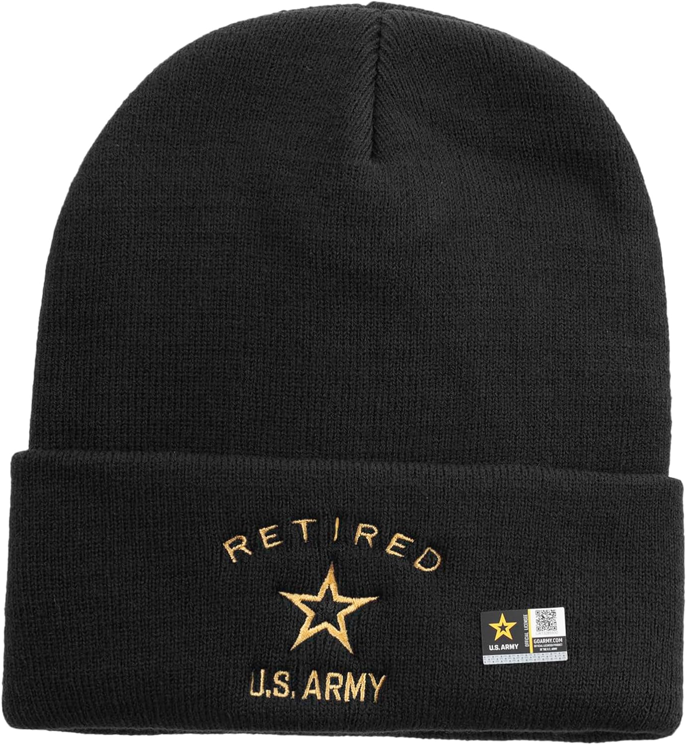 e4Hats.com US Army Retired Military Embroidered 12 Inch Long Knitted Beanie
