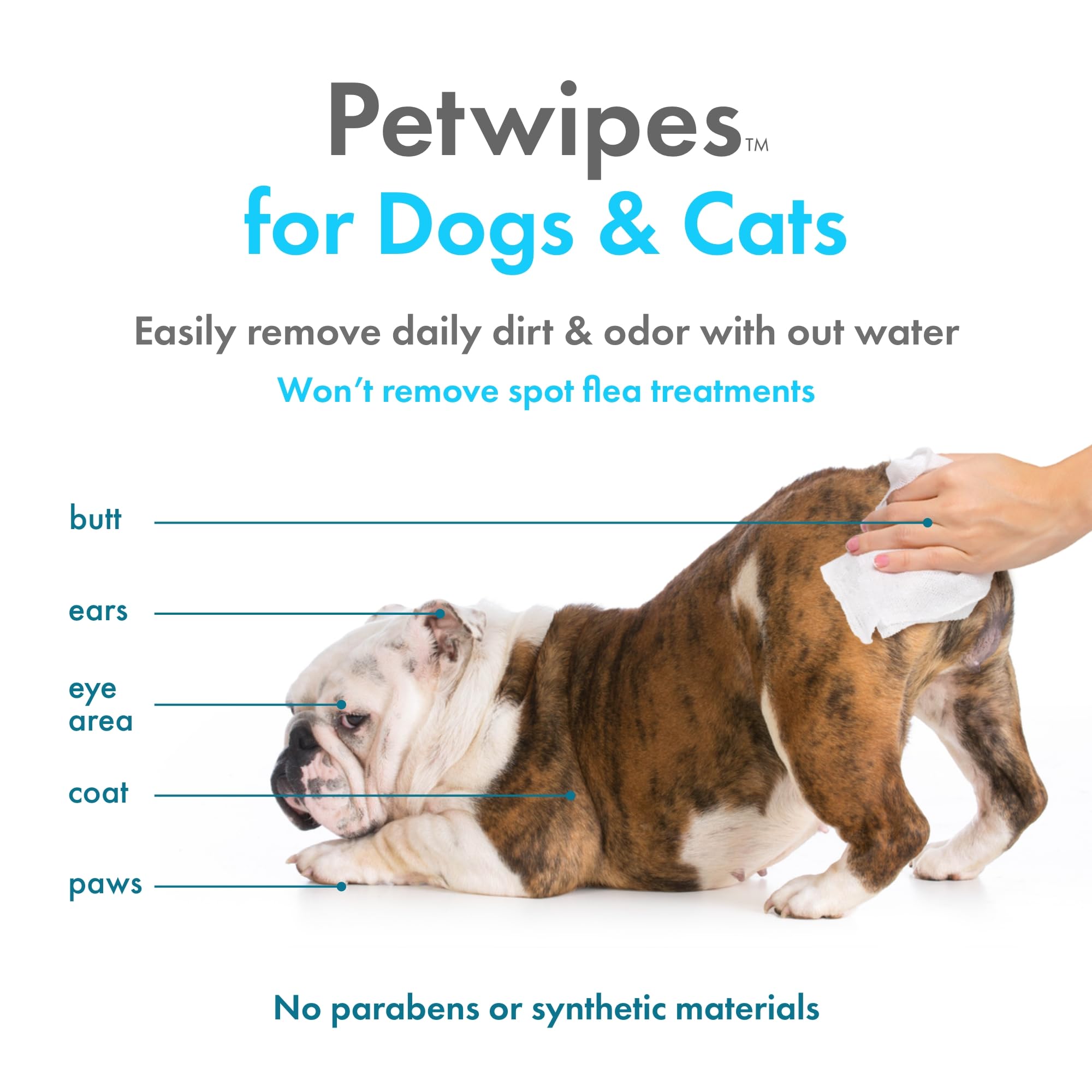 Petkin Toallitas para mascotas a base de plantas, 200 toallitas, 6 unidades, toallitas biológicas y sostenibles para mascotas para perros y gatos, para cara, patas, orejas, cuerpo y zona de los ojos,