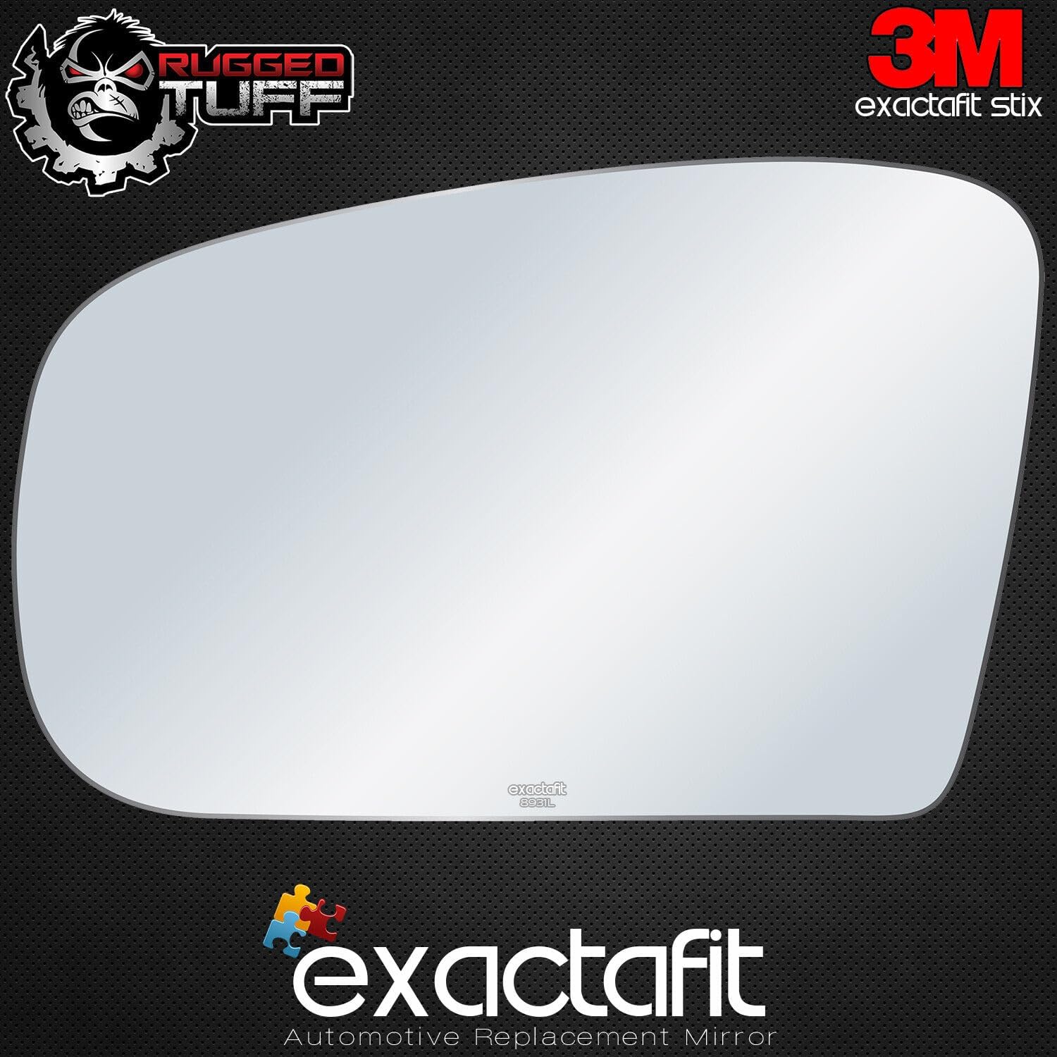 Rugged TUFF exactafit 8931L Driver Side Mirror Glass Replacement Repair Compatible With Mercedes Benz CL500 CL600 CL55 CL65 S350 S430 S500 S600 S55 S65 AMG
