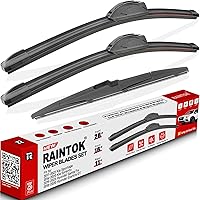 Vista 53 de Juego de limpiaparabrisas de 24" 17" 10" de repuesto para Dodge Caliber 2007 2008 2009 2010 2011 2012, limpiaparabrisas delantero y trasero